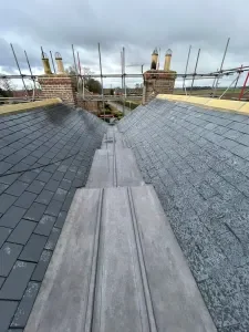 roof re slate and leadwork in new town edinburgh Lead valley in ediburgh